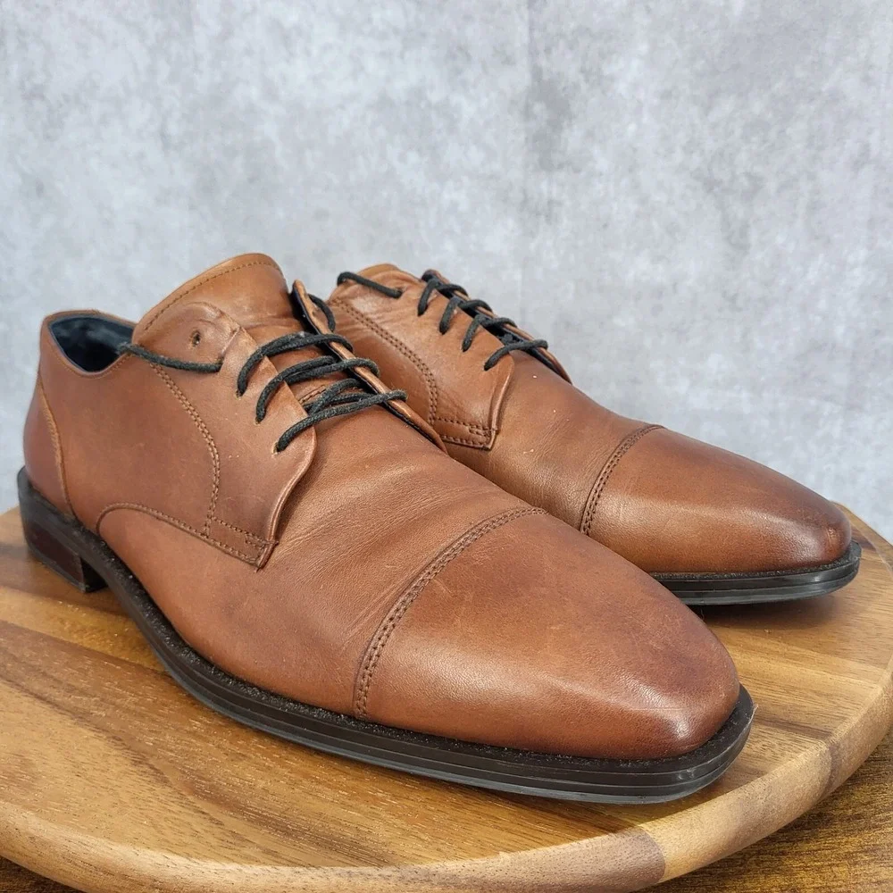 Cole Haan Dawes Grand.OS Oxford Shoes Mens‎ 12 M Brown Leather  Cap Toe Derby